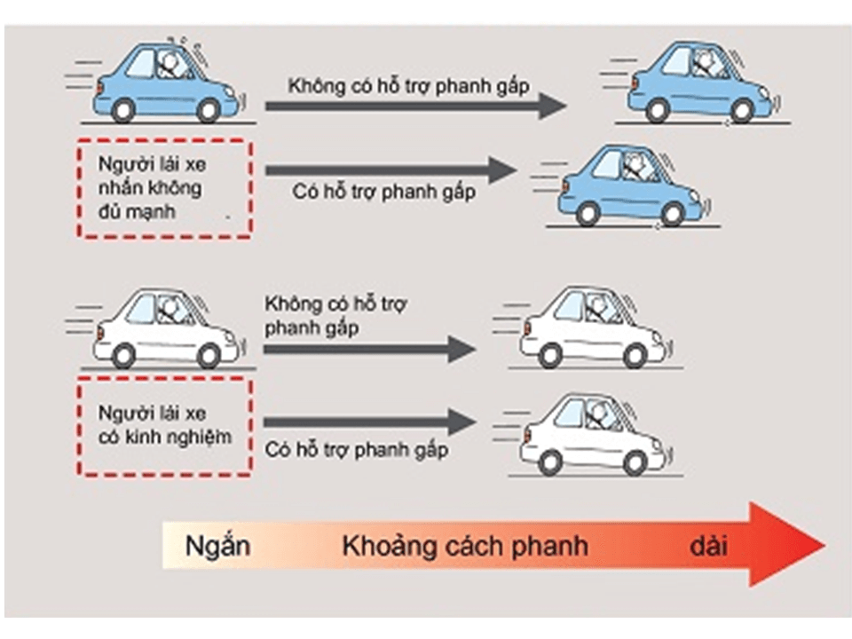 Hiệu quả hỗ trợ phanh gấp