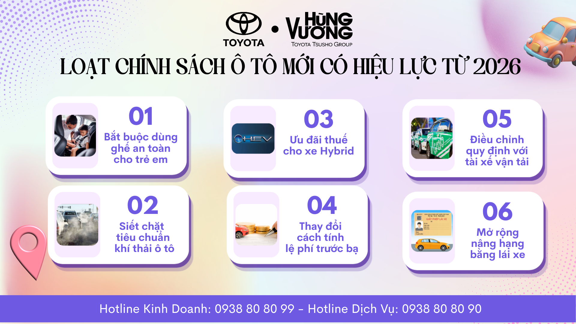 Cập nhật 6 chính sách ô tô mới từ 2026: Người dùng cần biết gì?