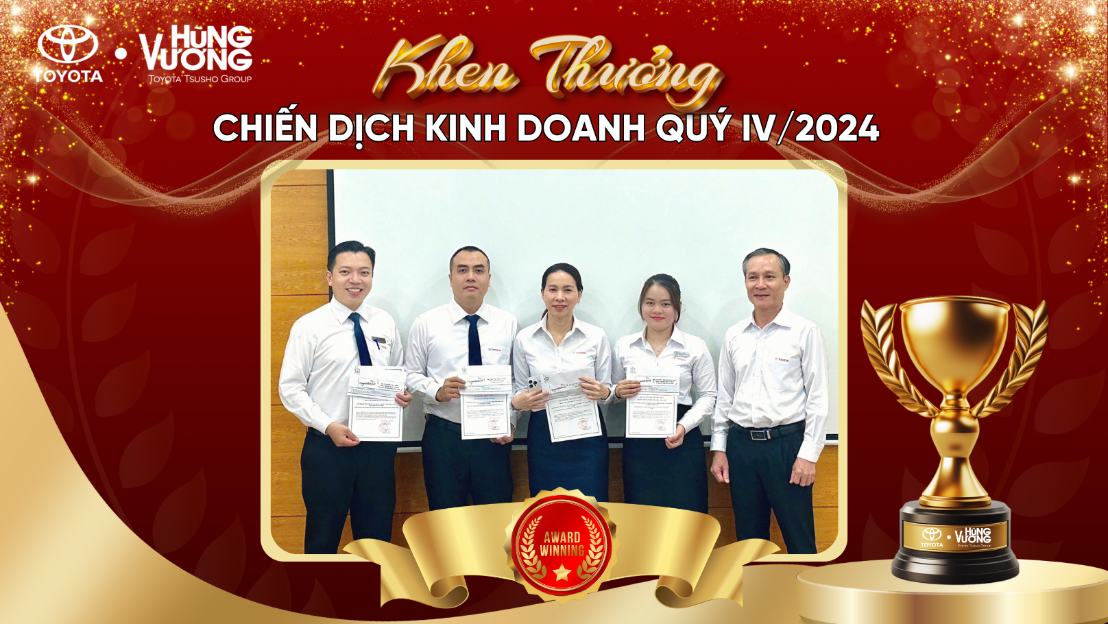 CHÚC MỪNG CÁC CHIẾN BINH PHÒNG KINH DOANH QUÝ 4/2024 